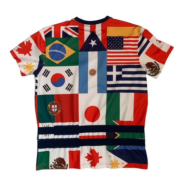 Hudson Outerwear Men's Size 2X Short Sleeve All Over World Flags T-Shirt - Picture 2 of 15